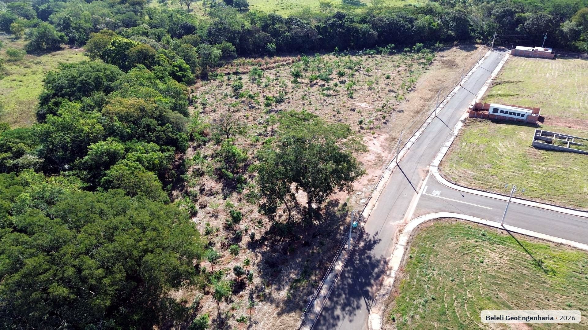 Vista aérea de fragmento florestal